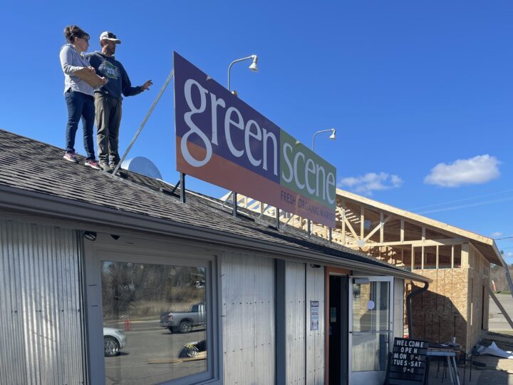 Ryan and Mel working on the new sign ideas.